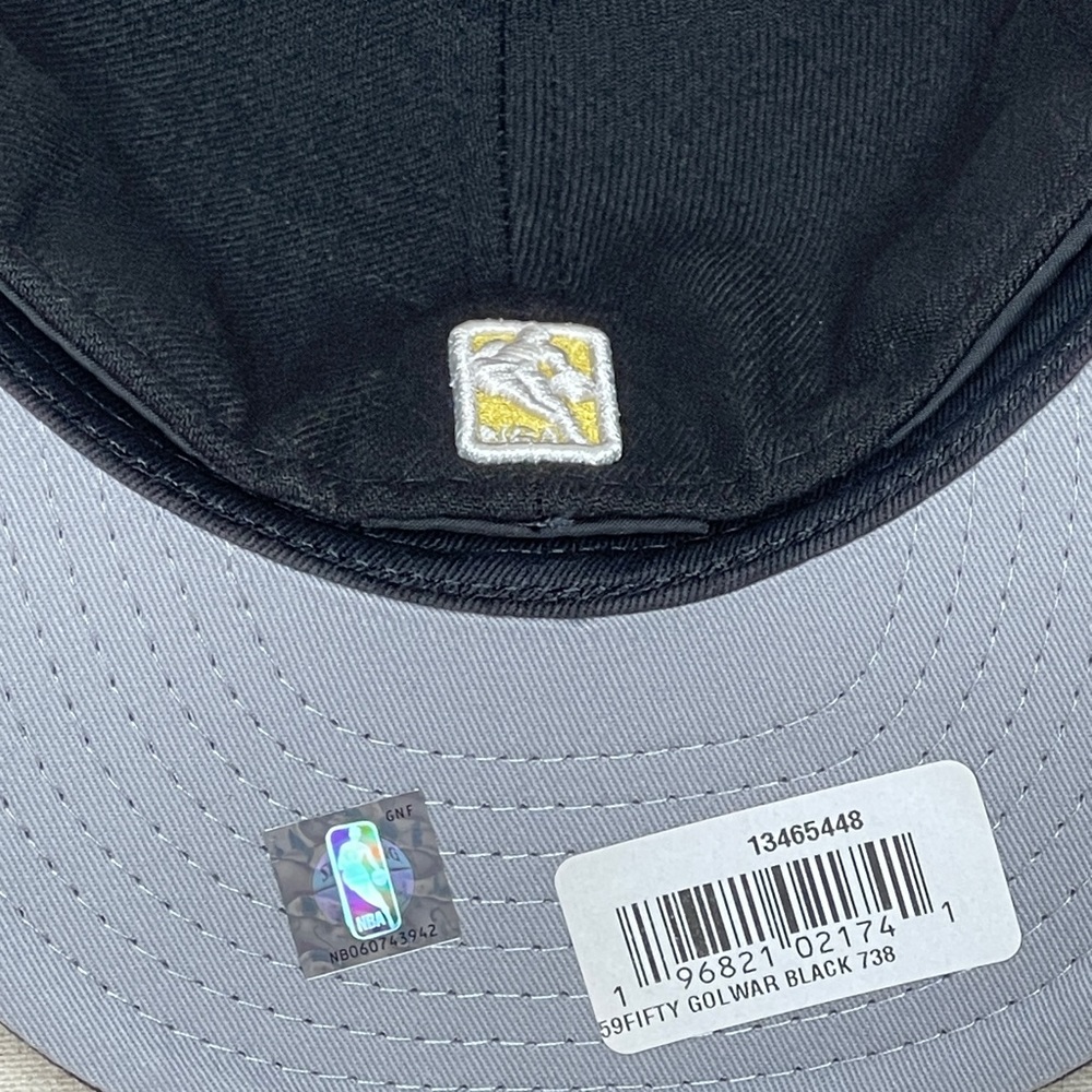 New Era NBA Golden State Warriors Black UV 59FIFTY Fitted Hat Size 7 3/8 NWT - Picture 7 of 7